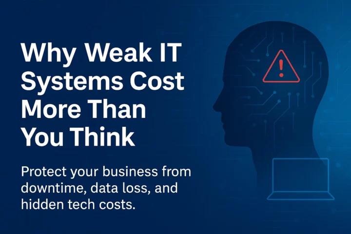 Blue Digital Image Showing It Failure Concept with Warning Icon and Circuitry Design